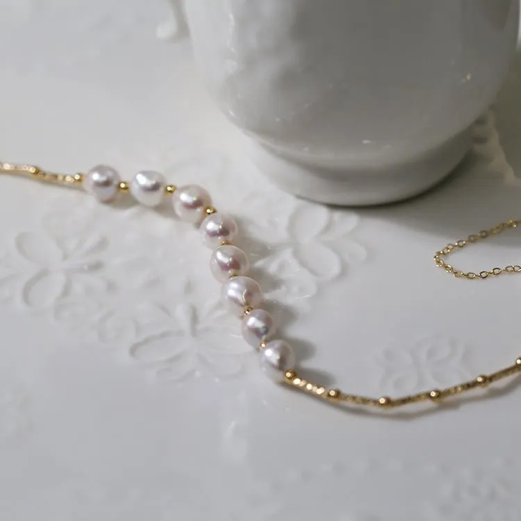 Vintage Baroque Pearl Choker Necklace