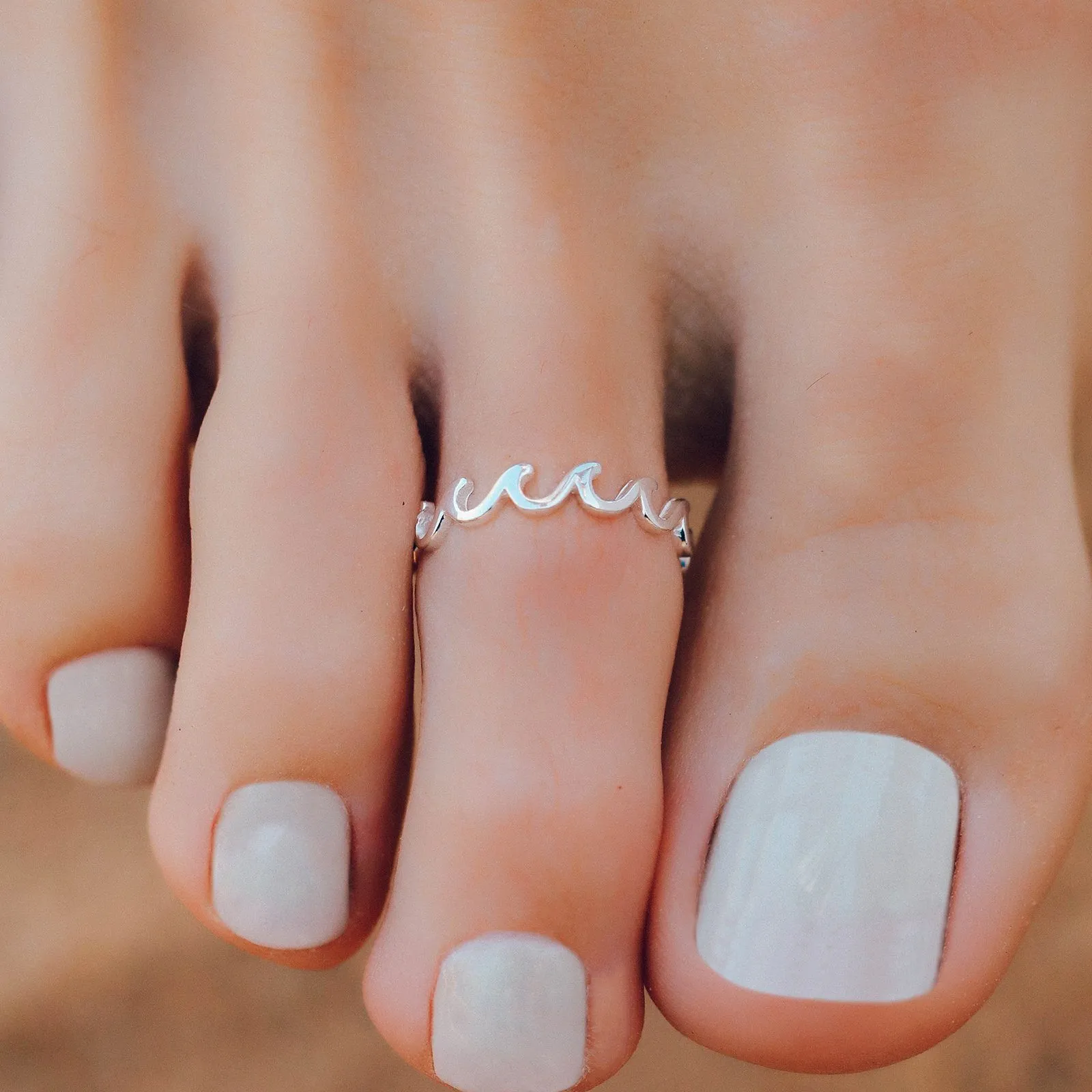 Wave Band Toe Ring