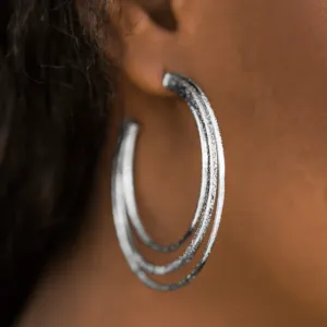 When It Shines Silver Hoop Earrings